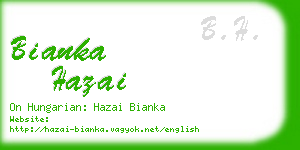 bianka hazai business card